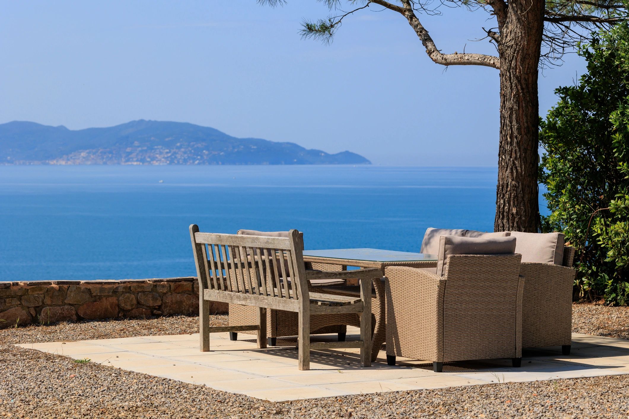 Ocean view patio and lifestyle setting