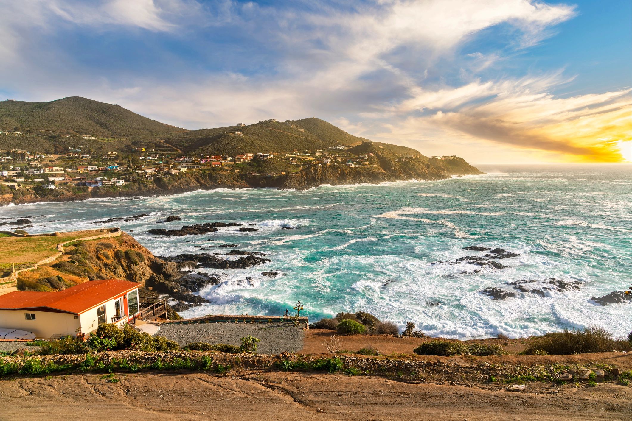 Scenic Baja California coastline near Ensenada
