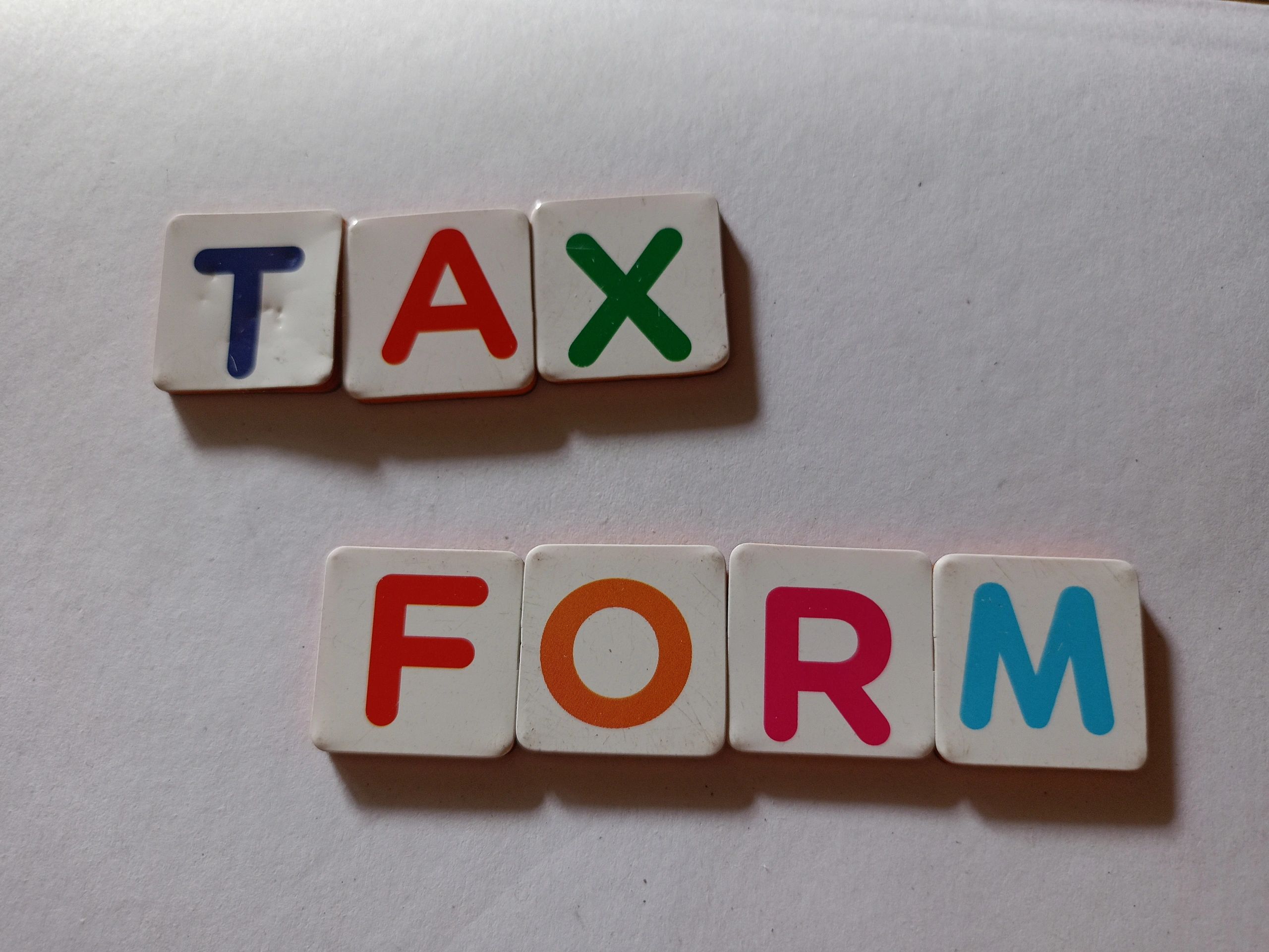 Tax form letter representing property tax documentation
