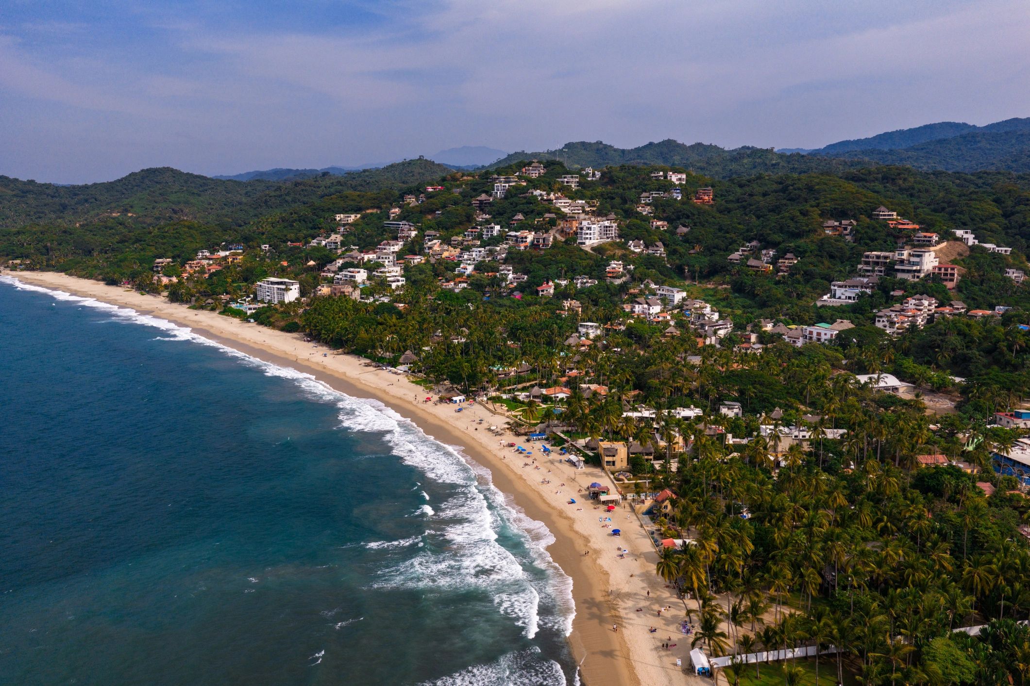 Coastal beach community in Mexico