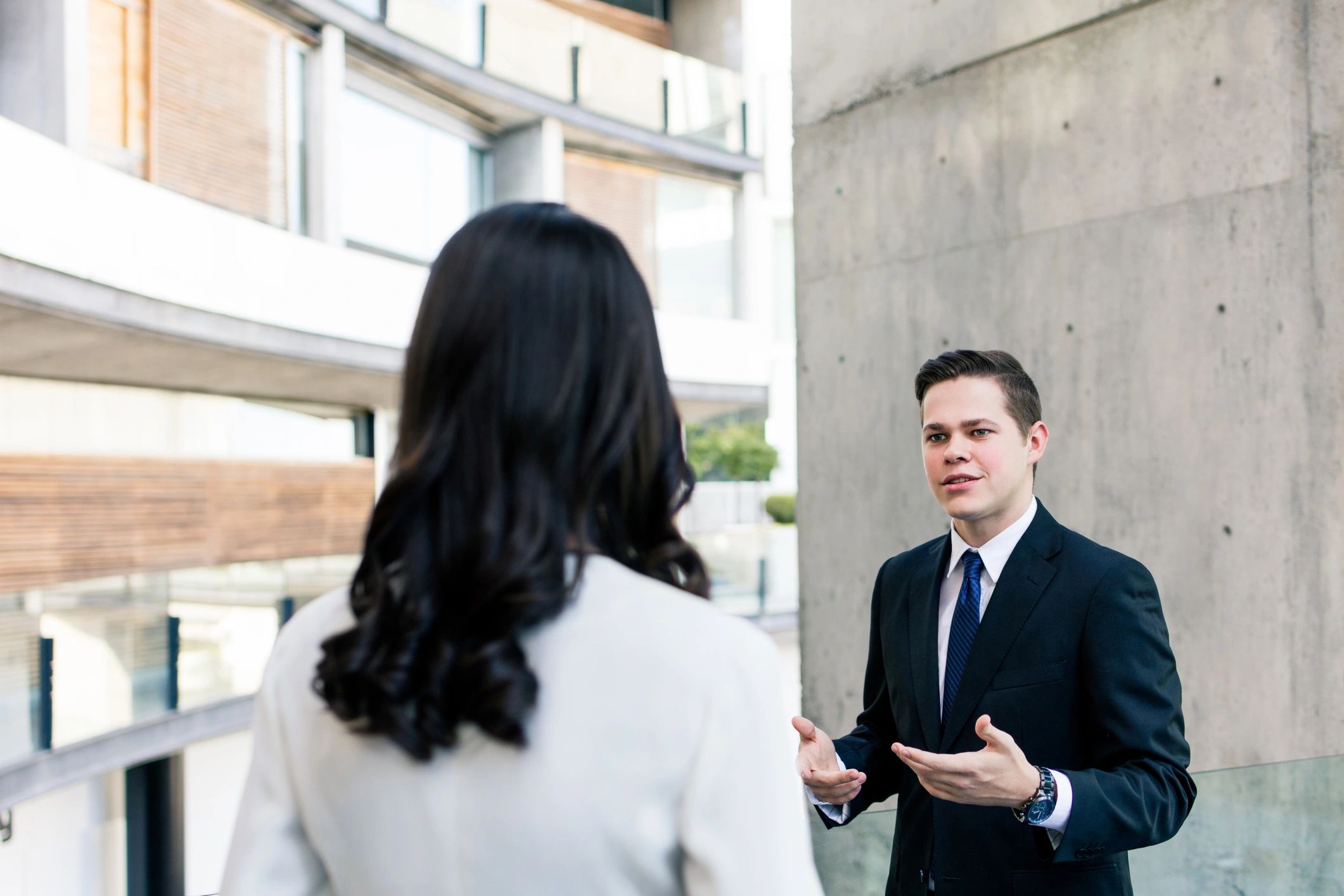 Advisor speaking with clients during a consultation